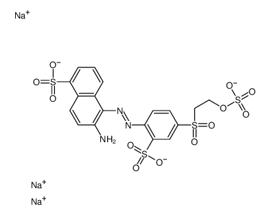 6-amino-5-[[2-sulpho-4-[[2-(sulphooxy)ethyl]sulphonyl]phenyl]azo]naphthalene-1-sulphonic acid, sodium salt结构式