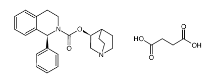 (1S)-3,4-dihydro-1-phenyl-2-(1H)-isoquinolinecarboxylic acid (3S)-1-azabicyclo[2.2.2]oct-3-yl ester succinate结构式