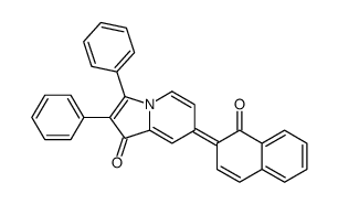 7-(1-oxonaphthalen-2-ylidene)-2,3-diphenylindolizin-1-one Structure