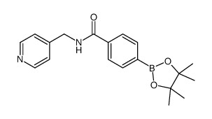 N-吡啶-4-甲基-4-(4,4,5,5-四甲基-[1,3,2]二噁硼烷-2-基)-苯甲酰胺结构式