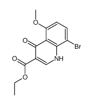 8-bromo-5-methoxy-4-oxo-1,4-dihydroquinoline-3-carboxylic acid ethyl ester结构式