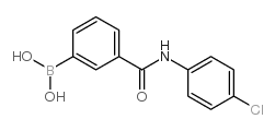 3-(4-氯苯基氨甲酰基)苯基硼酸结构式
