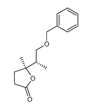 (S)-5-((S)-1-(benzyloxy)propan-2-yl)-5-methyldihydrofuran-2(3H)-one结构式