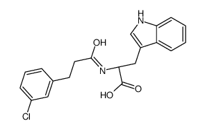 (2S)-2-[3-(3-chlorophenyl)propanoylamino]-3-(1H-indol-3-yl)propanoic acid结构式