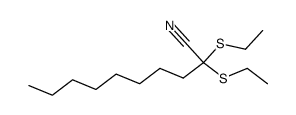 2,2-bis(ethylthio)decanenitrile Structure