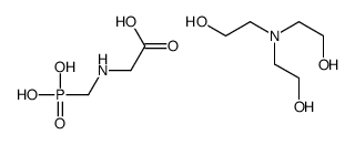 2-[bis(2-hydroxyethyl)amino]ethanol,2-(phosphonomethylamino)acetic acid结构式