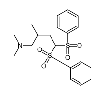 4,4-bis(benzenesulfonyl)-N,N,2-trimethylbutan-1-amine结构式