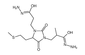 .alpha1-methyl-4-[2-(methylthio)ethyl]-2,5-dioxoimidazolidine-1,3-di(propionohydrazide)结构式
