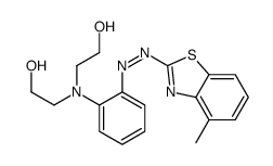 2-[N-(2-hydroxyethyl)-2-[(4-methyl-1,3-benzothiazol-2-yl)diazenyl]anilino]ethanol Structure