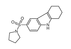 6-pyrrolidin-1-ylsulfonyl-2,3,4,9-tetrahydro-1H-carbazole结构式