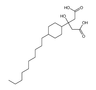 3-(4-decylcyclohexyl)-3-hydroxypentanedioic acid结构式