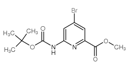 METHYL 4-BROMO-6-((TERT-BUTOXYCARBONYL)AMINO)PICOLINATE structure