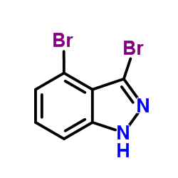 3,4-Dibromo-1H-indazole Structure