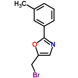 5-BROMOMETHYL-2-M-TOLYL-OXAZOLE结构式