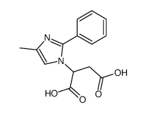2-(4-methyl-2-phenylimidazol-1-yl)butanedioic acid Structure