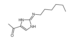 1-[2-(hexylamino)-1H-imidazol-5-yl]ethanone结构式