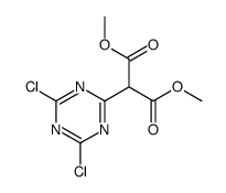 dimethyl 2-(4,6-dichloro-1,3,5-triazin-2-yl)propanedioate结构式
