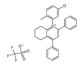 N-(5-chloro-2-methylphenyl)-2,4-diphenyl-5,6,7,8-tetrahydroquinolinium trifluoromethanesulphonate结构式