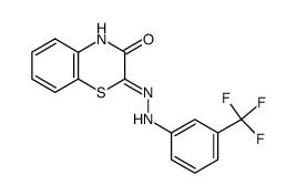 2-[(3-Trifluoromethyl-phenyl)-hydrazono]-4H-benzo[1,4]thiazin-3-one结构式