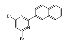 4,6-dibromo-2-naphthalen-2-ylpyrimidine结构式
