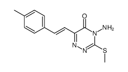 4-amino-6-(4-methylstyryl)-3-(methylthio)-1,2,4-triazin-5(4H)-one Structure
