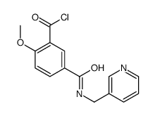 2-methoxy-5-(pyridin-3-ylmethylcarbamoyl)benzoyl chloride Structure
