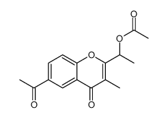 4H-1-Benzopyran-4-one, 6-acetyl-2-[1-(acetyloxy)ethyl]-3-methyl结构式