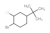 1-bromo-2-chloro-4-tert-butyl-cyclohexane structure