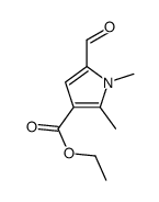 ethyl 5-formyl-1,2-dimethylpyrrole-3-carboxylate结构式