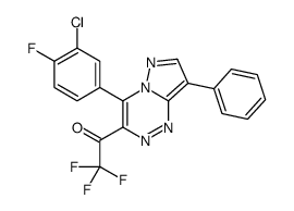 1-[4-(3-chloro-4-fluorophenyl)-8-phenylpyrazolo[5,1-c][1,2,4]triazin-3-yl]-2,2,2-trifluoroethanone结构式