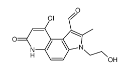 9-Chloro-3-(2-hydroxy-ethyl)-2-methyl-7-oxo-6,7-dihydro-3H-pyrrolo[3,2-f]quinoline-1-carbaldehyde Structure