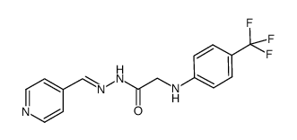 (4-trifluoromethyl-phenylamino)-acetic acid [1-pyridin-4-yl-meth-(E)-ylidene]-hydrazide Structure