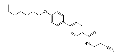 N-(2-cyanoethyl)-4-(4-heptoxyphenyl)benzamide结构式