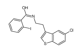 N-[2-(5-chloro-1-benzothiophen-3-yl)ethyl]-2-iodobenzamide结构式