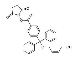 N-succinimidyl-4-[(Z)-(4-hydroxybut-2-enyloxy)diphenylmethyl]benzoate结构式
