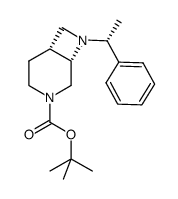 (1S,6R)-8[(1R)-1-phenyl-ethyl]-3,8-diaza-bicyclo[4.2.0]octane-3-carboxylic acid tert-butyl ester结构式