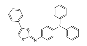 N,N-diphenyl-4-[(4-phenyl-1,3-dithiol-2-ylidene)amino]aniline结构式
