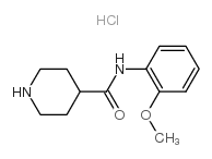 N-(2-methoxyphenyl)piperidine-4-carboxamide,hydrochloride结构式