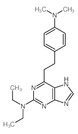 9H-Purin-2-amine,6-[2-[4-(dimethylamino)phenyl]ethyl]-N,N-diethyl- structure