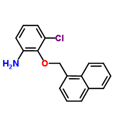 3-Chloro-2-(1-naphthylmethoxy)aniline结构式