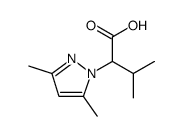 1H-Pyrazole-1-acetic acid, 3,5-dimethyl-α-(1-methylethyl) Structure