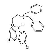 4,4-dibenzyl-2,2-bis(4-chlorophenyl)-1,3-dioxa-4-azonia-2-boratacyclohexane Structure