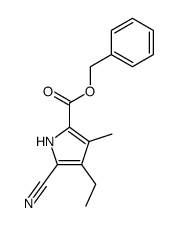 5-cyano-4-ethyl-3-methyl-pyrrole-2-carboxylic acid benzyl ester Structure