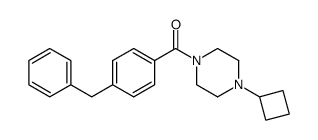 (4-benzyl-phenyl)-(4-cyclobutyl-piperazin-1-yl)-methanone结构式