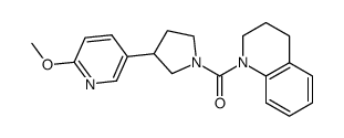 (3,4-Dihydro-2H-quinolin-1-yl)[3-(6-methoxypyridin-3-yl)pyrrolidin-1-yl]methanone结构式