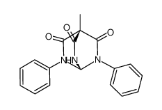4-Methyl-2,6-diphenyl-2,6,7-triazabicyclo<2.2.2>octan-3,5,8-trion结构式
