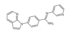(Z)-N'-(pyridin-3-yl)-4-(1H-pyrrolo[2,3-b]pyridin-1-yl)benzamidine结构式