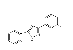 2-(3-(3,5-difluorophenyl)-1H-1,2,4-triazol-5-yl)pyridine结构式