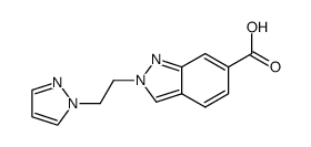 2-[2-(1H-Pyrazol-1-yl)ethyl]-2H-indazole-6-carboxylic acid结构式