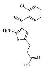 3-(5-amino-4-(2-chlorobenzoyl)thiophen-2-yl)propionic acid Structure